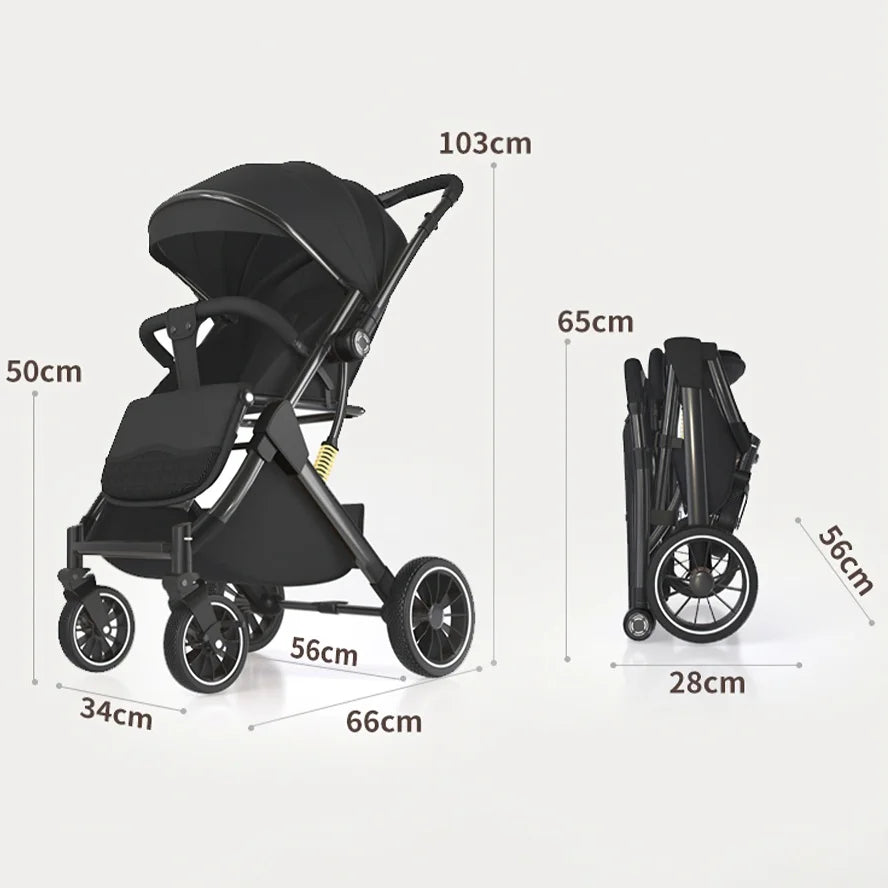 Poussette Légère Compacte Bébé - Pliage Une Main Nouveau-né