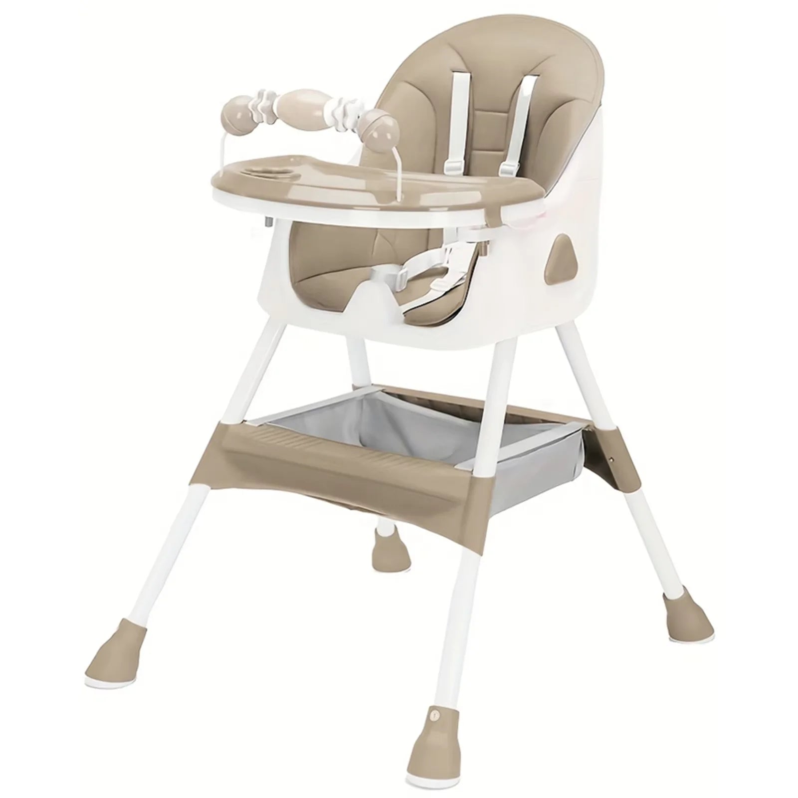 Chaise Haute Pliable Bébé 2 en 1 - Plateau Double Jouet Inclus Facile à Nettoyer