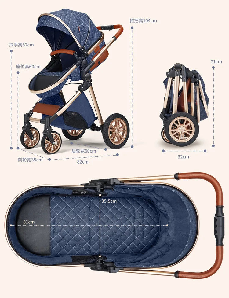 Poussette Trio 3-en-1 — Nacelle, Coque Auto & Poussette