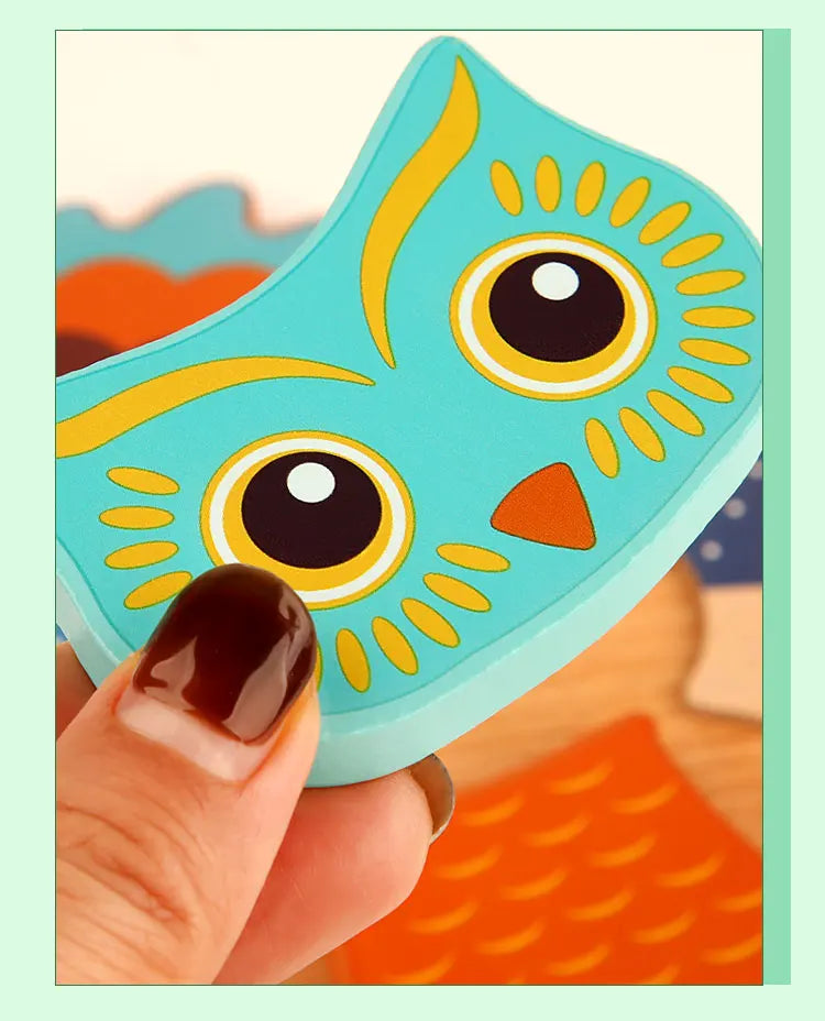 Puzzle en Bois 3D Animaux — Jeu d'Éveil et d'Apprentissage pour Bébé