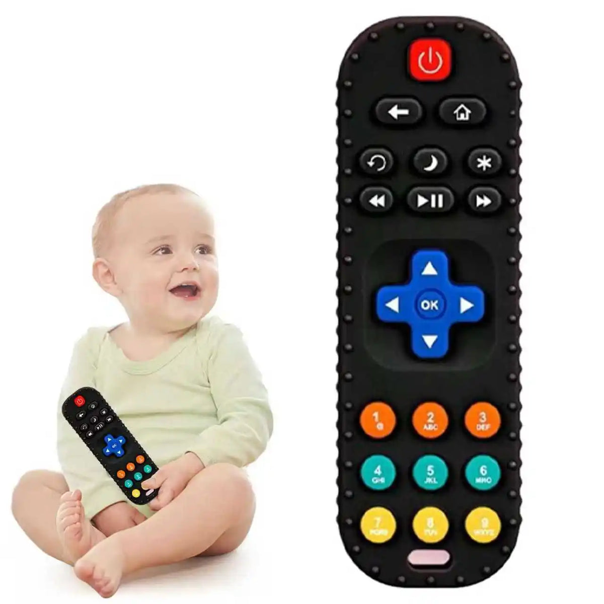 Jouet de Dentition Télécommande TV – Anneau à Mâchouiller Ludique pour Bébé