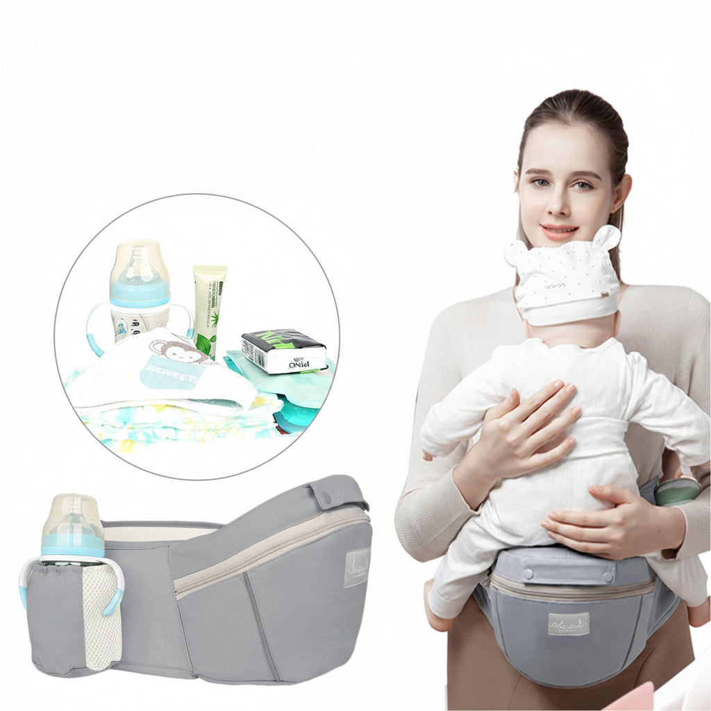 Porte-Bébé Ergonomique avec Siège Assis — Nouveau-Né à Enfant
