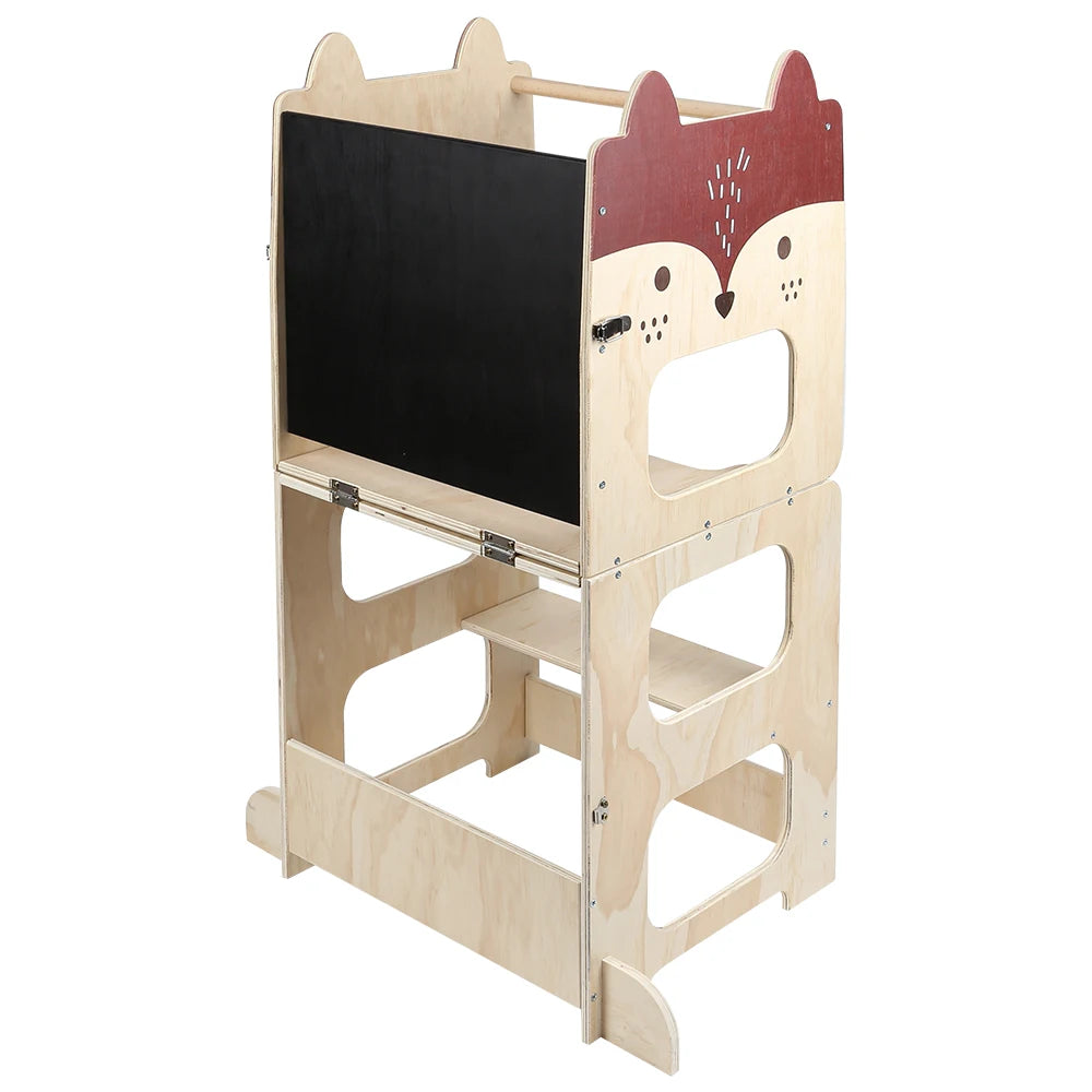 Tour d'Observation Montessori 3-en-1 – Table, Chaise & Tabouret Évolutif pour Enfant