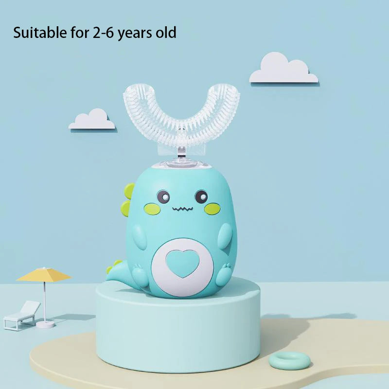 Brosse à Dents Électrique Bébé 360° - Silicone Doux Animaux Mignons