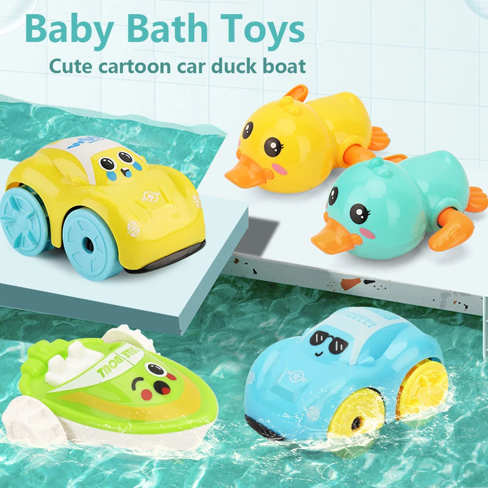 Voiture Canard de Bain Bébé - Jouet Aquatique Remontoir