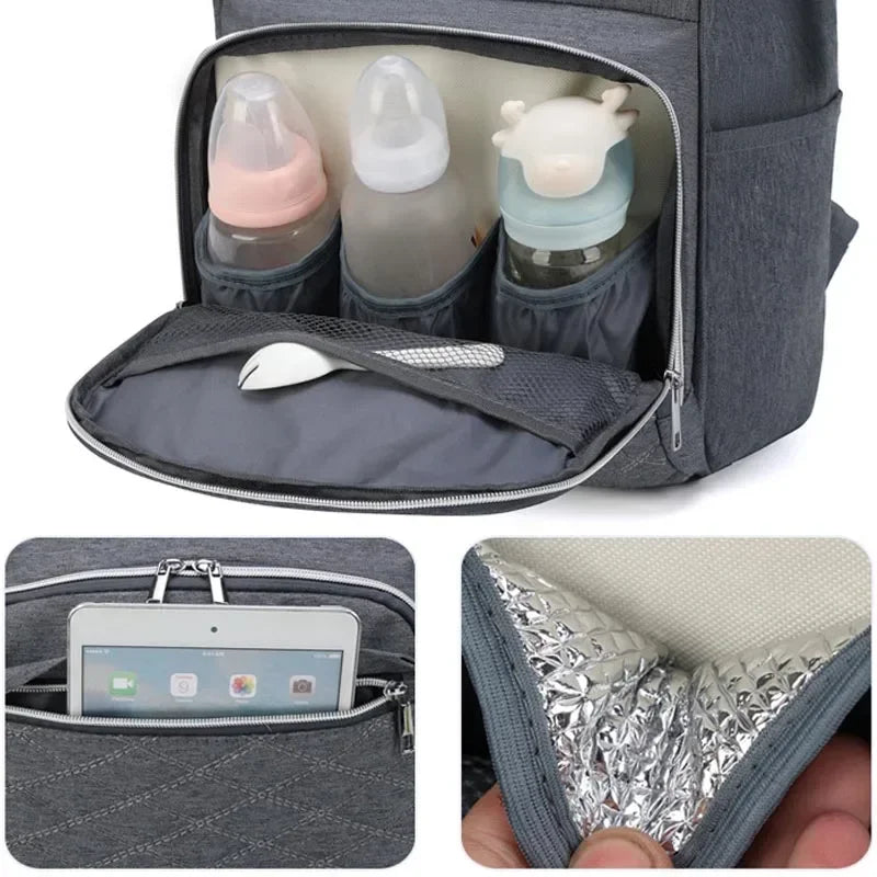 Sac à Langer Multifonction — Sac à Dos, Tapis à Langer Inclus