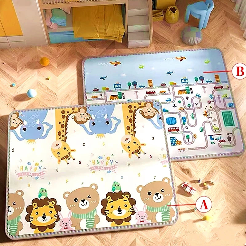 Tapis d'Éveil Épais pour Bébé – Tapis de Jeu Pliable Antidérapant, Plusieurs Tailles
