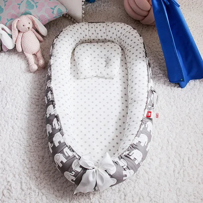 Nid d'Ange Bébé Pliable — Cocon Cododo Portable, Lavable