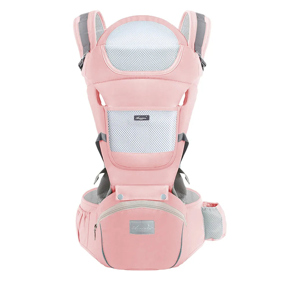 Porte-Bébé Ergonomique avec Siège Assis — Nouveau-Né à Enfant