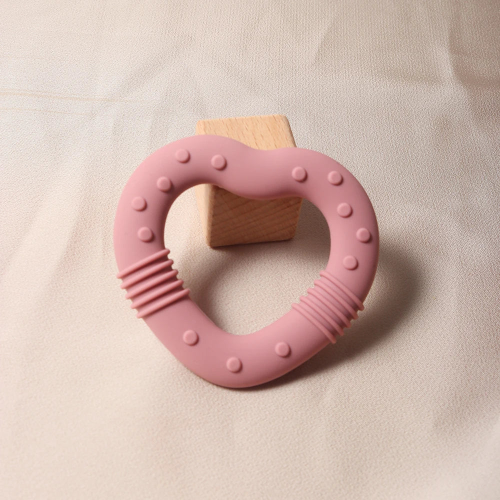 Anneau de Dentition Étoile Silicone - Set Coloris Pastel Bébé