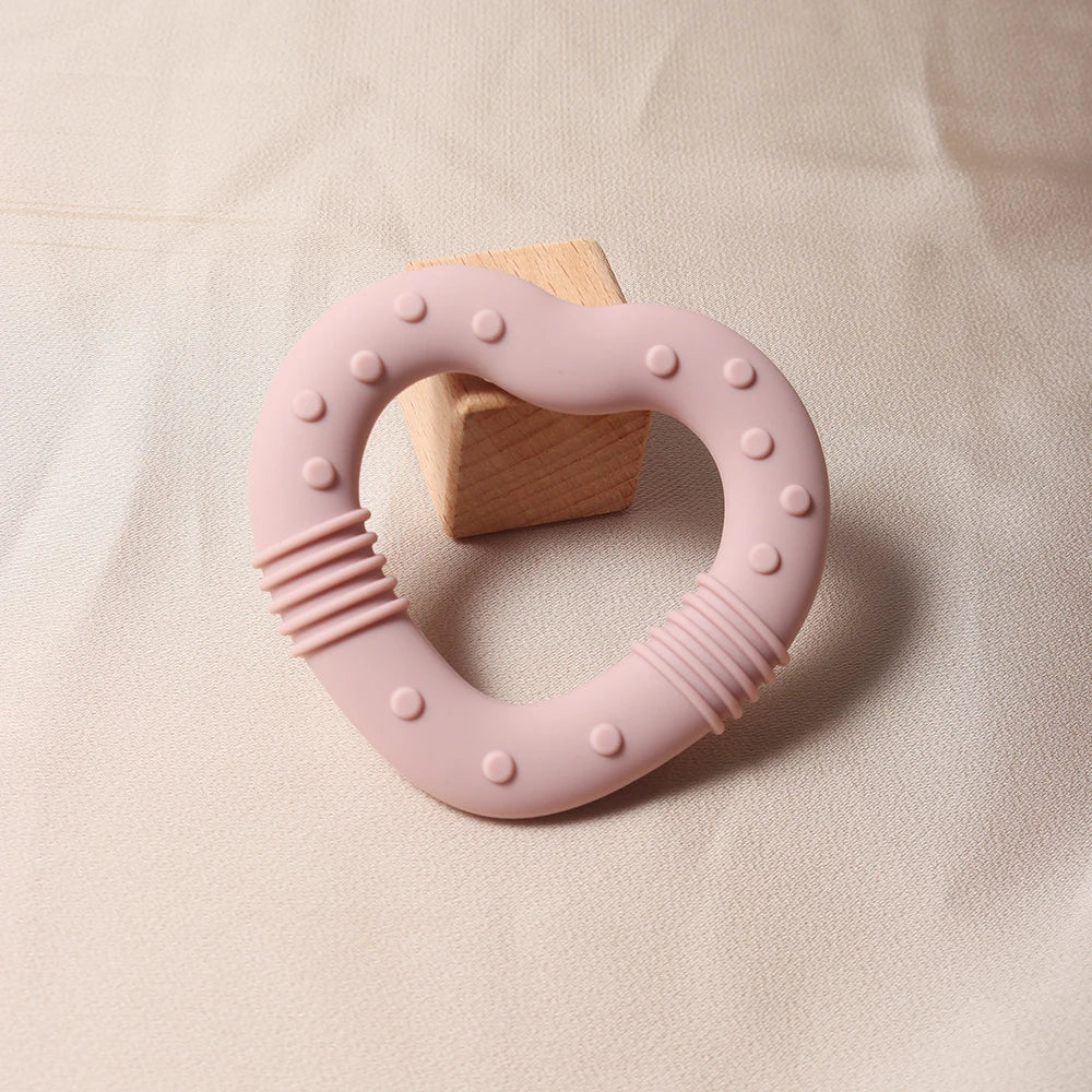 Anneau de Dentition Étoile Silicone - Set Coloris Pastel Bébé
