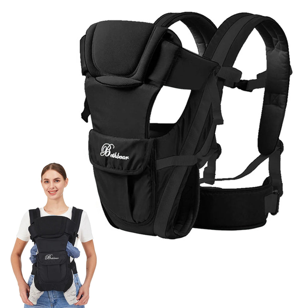 Porte-Bébé Sling 4-en-1 — Ergonomique, Naissance à Enfant