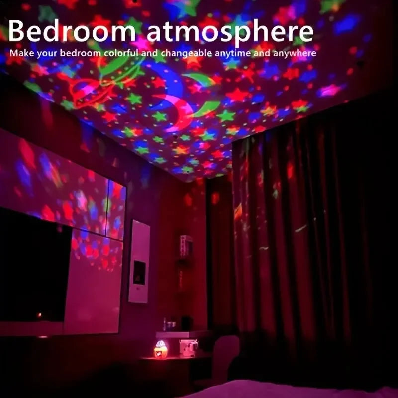 Veilleuse Projecteur Étoiles Bébé — Ciel Étoilé LED, Galaxie & Lune, Chambre Enfant