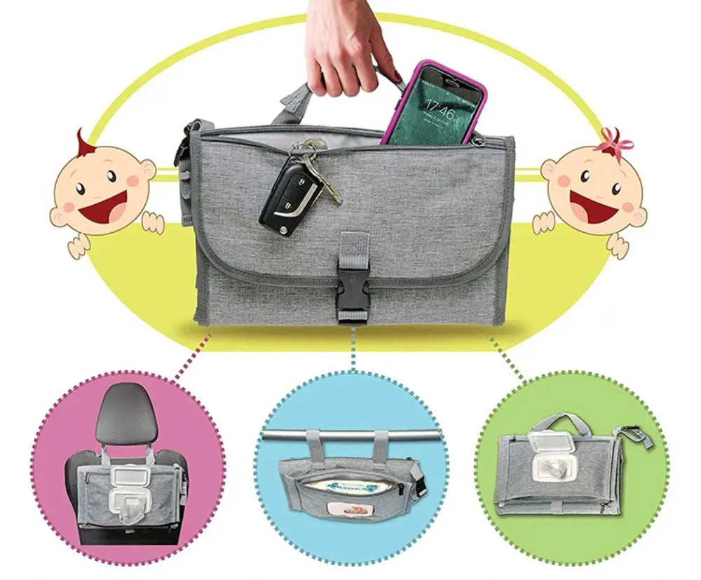 Matelas à Langer Portable — Pochettes de Rangement, Voyage