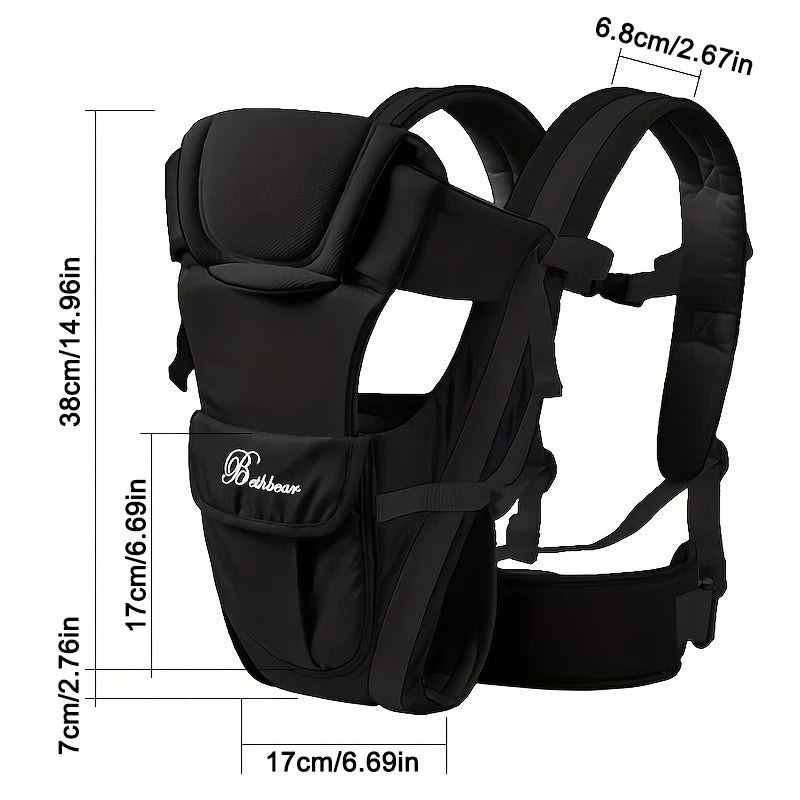 Porte-Bébé Sling 4-en-1 — Ergonomique, Naissance à Enfant