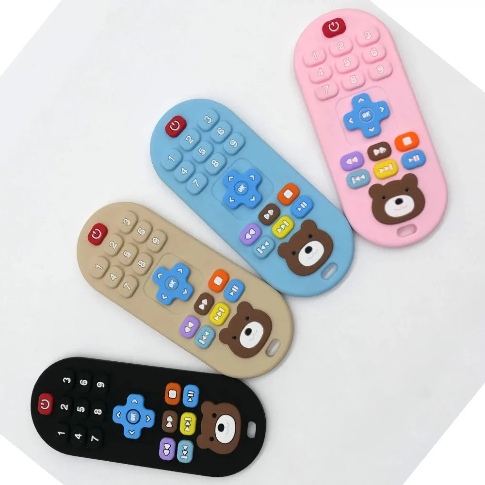 Jouet de Dentition Télécommande Silicone - Anneau Mordant Bébé