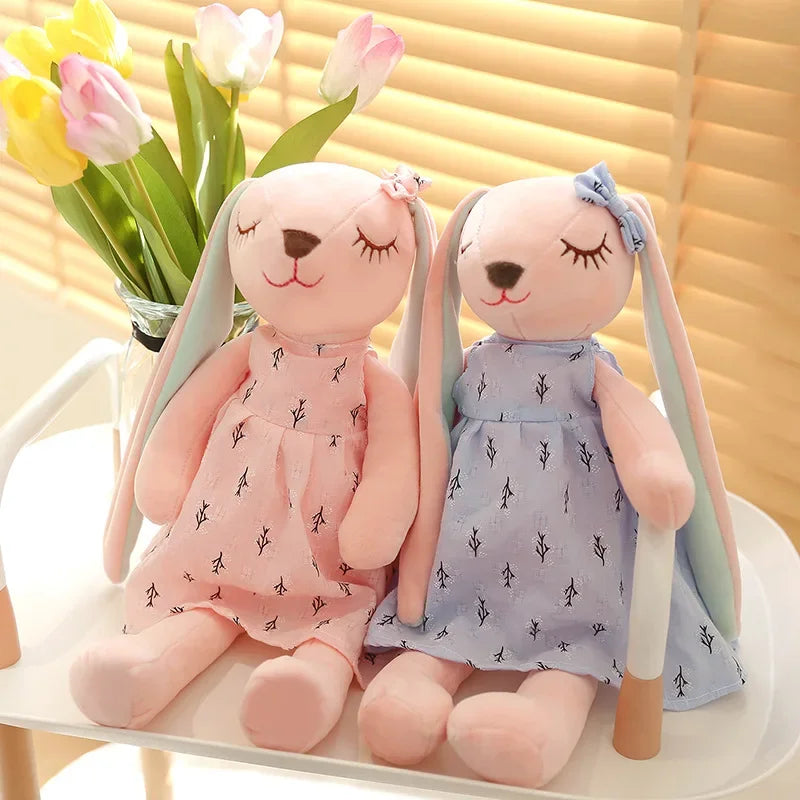Peluche lapin doudou bébé — Jouet doux sommeil & confort, cadeau naissance