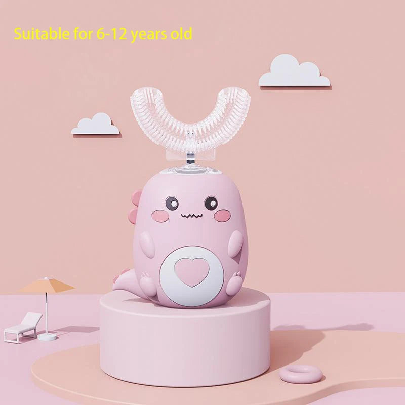 Brosse à Dents Électrique Bébé 360° - Silicone Doux Animaux Mignons