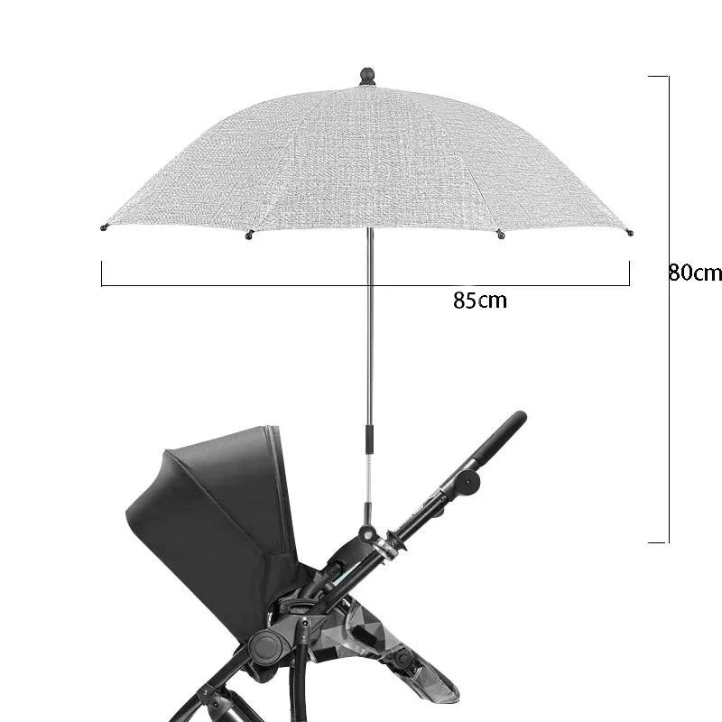 Parapluie universel poussette — Protection UV & pluie, orientable 360°