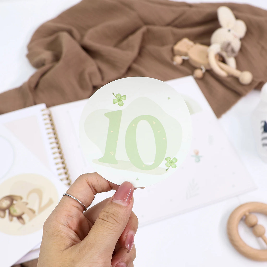 Livre souvenir bébé 1ère année ERATOPIC — Journal mémoire naissance en lin, cadeau baby shower