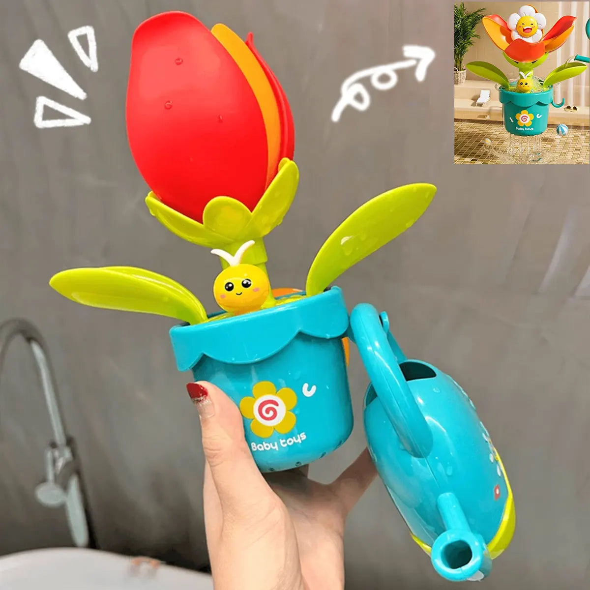 Jouet de Bain Bébé - Canard & Lion Ventouse Baignoire