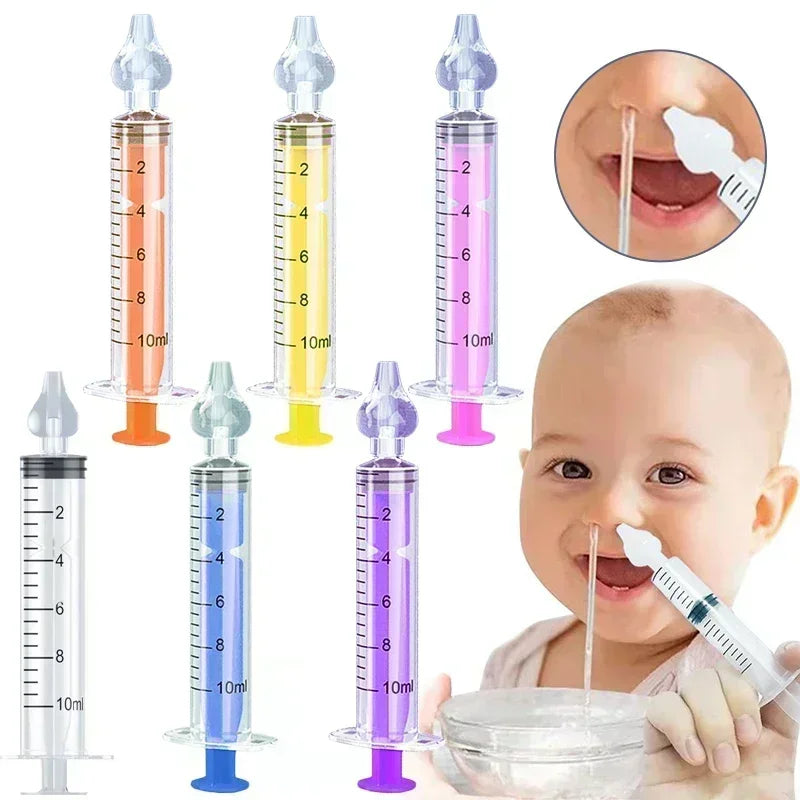 Mouche-Bébé Nasal en Silicone — Seringue Lavage Nez Réutilisable