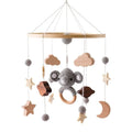 Boîte à Musique Rotative Bébé - Mobile Bois Naturel Berceuse 0-12 Mois