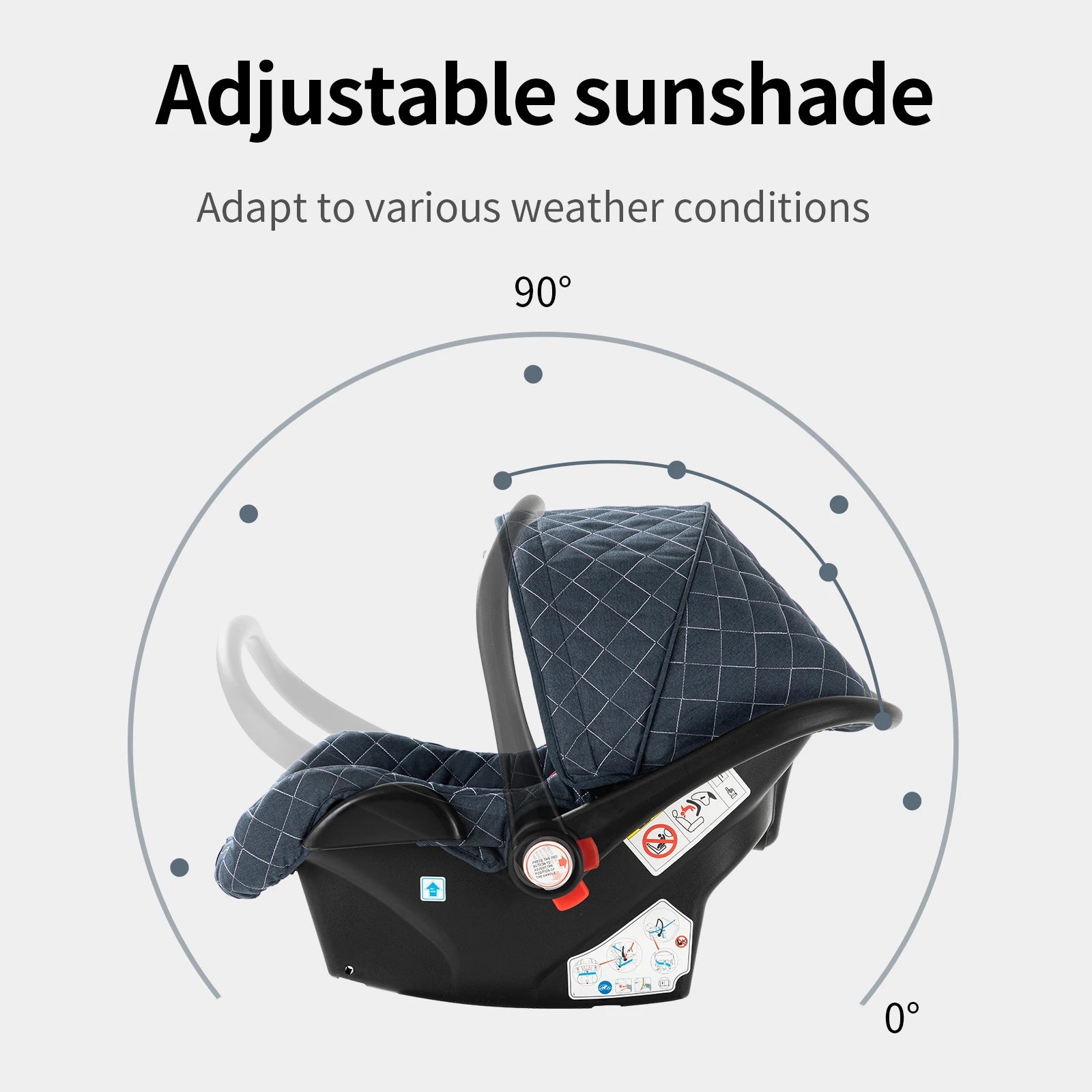Poussette Trio 3 en 1 Bébé - Siège Auto Nacelle Pliable Voyage