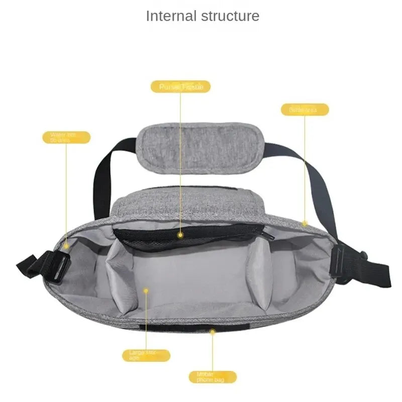 Sac de Poussette Multipoches - Organisateur Porte-Gobelet Maman