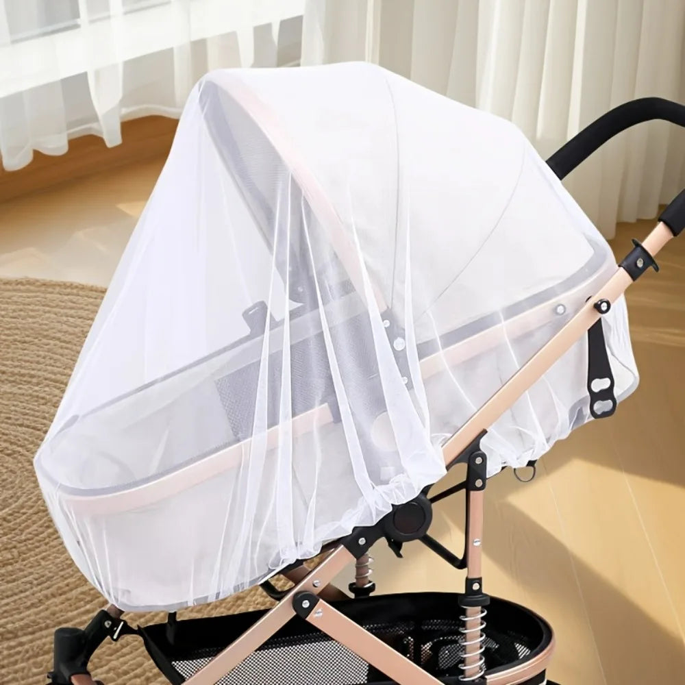Moustiquaire universelle poussette — Protection insectes maille fine, compatible toutes poussettes