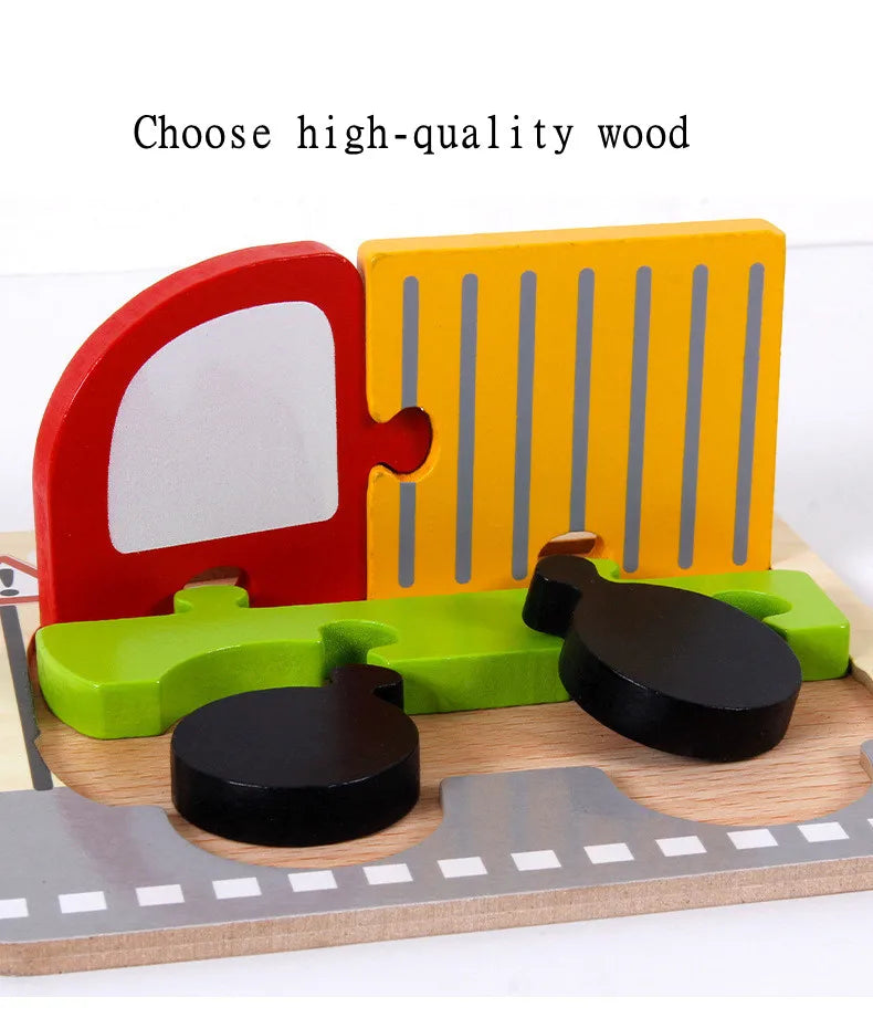 Puzzle en Bois 3D Animaux — Jeu d'Éveil et d'Apprentissage pour Bébé