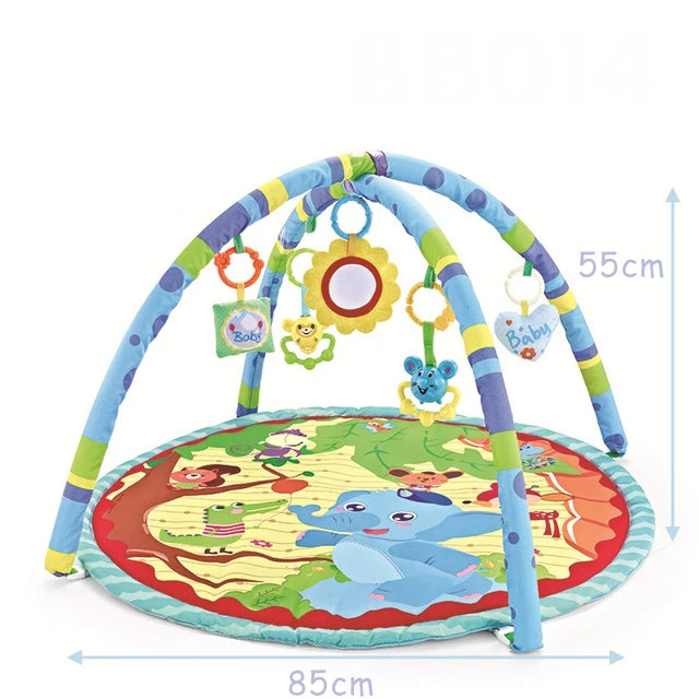 Tapis d'Éveil Bébé avec Arche — Gym d'Activités, Jouets Suspendus, 0-12 Mois