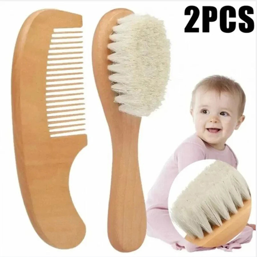 Set Brosse & Peigne en Bois de Hêtre pour Bébé – Douceur Naturelle, Idée Cadeau Naissance