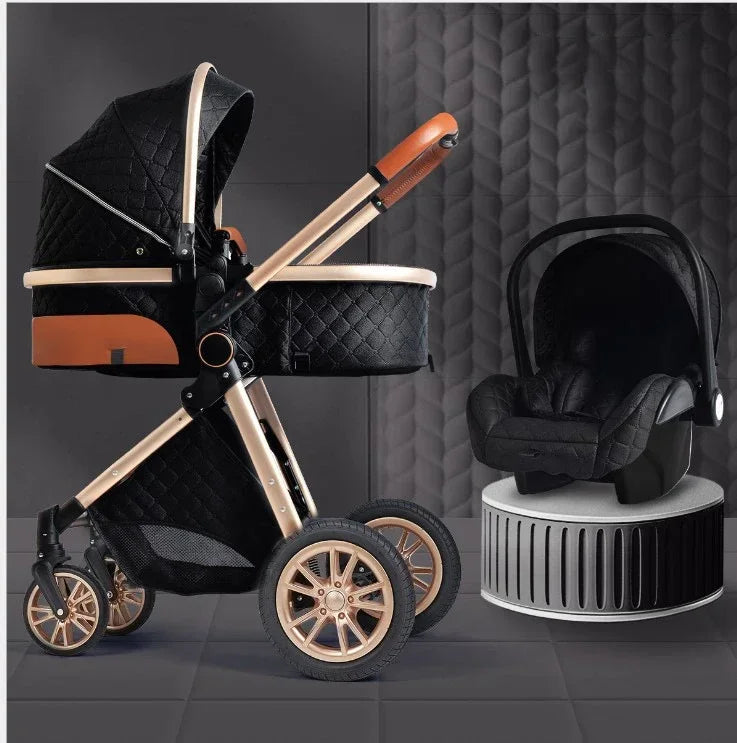 Poussette Trio 3-en-1 — Nacelle, Coque Auto & Poussette