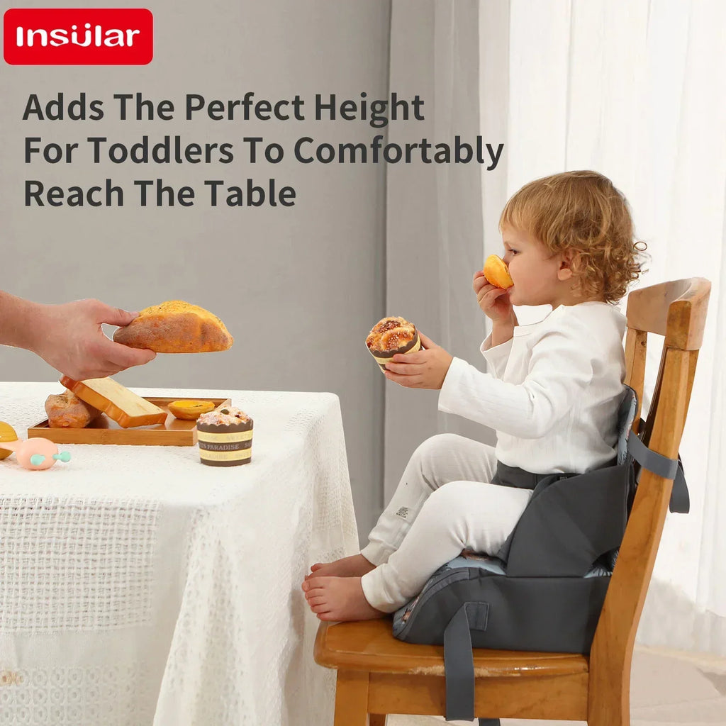 Réhausseur de Chaise Bébé Portable - Harnais Sécurité Lavable Voyage