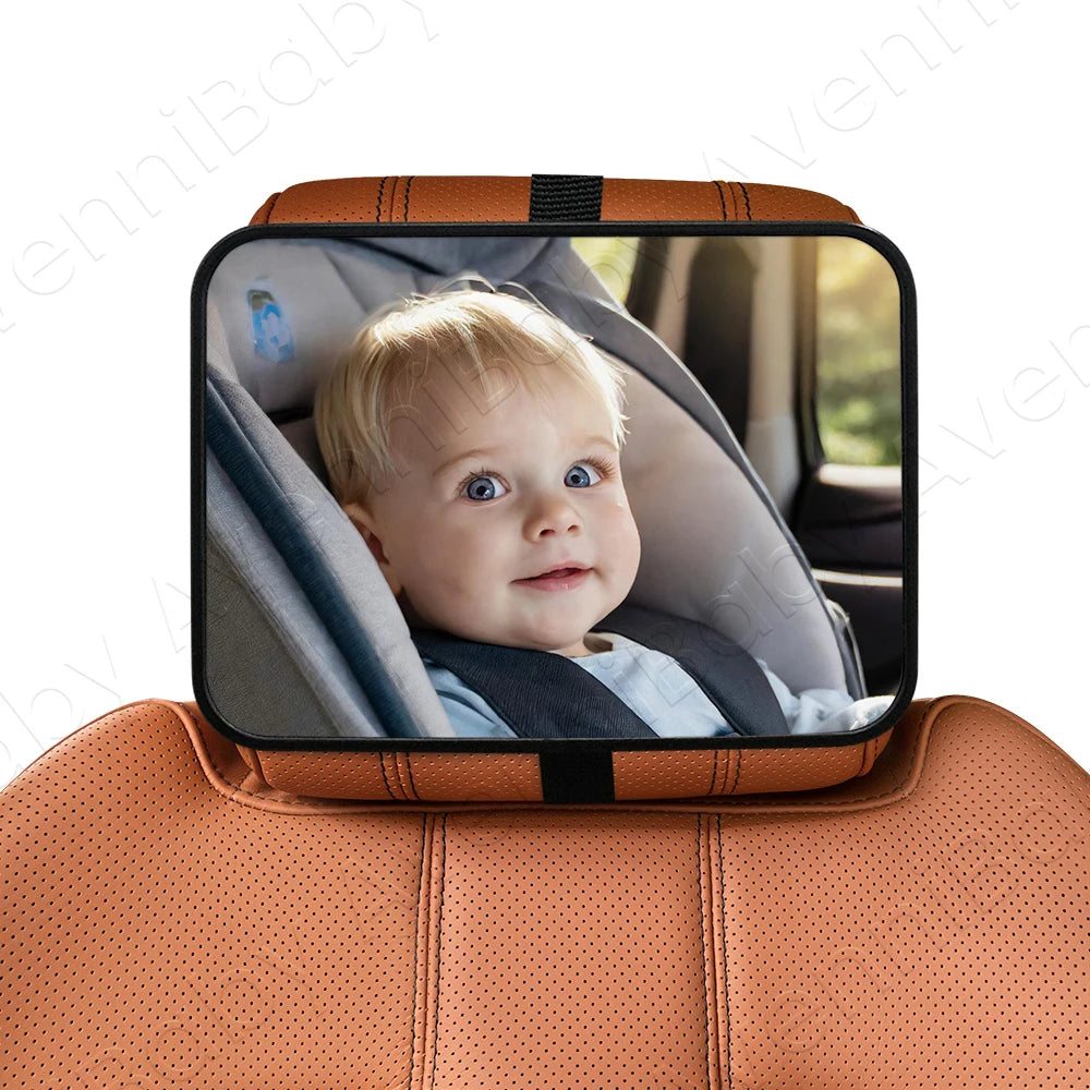 Miroir de Voiture pour Bébé – Rétroviseur de Sécurité Incassable, Fixation Facile