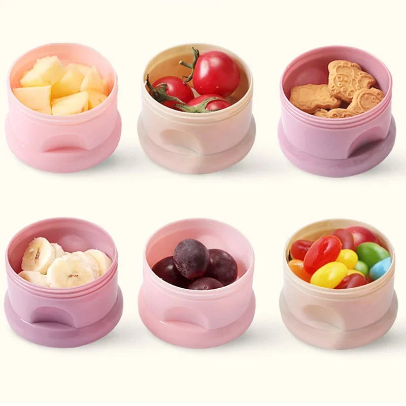 Boîte Doseuse Lait en Poudre Bébé - Contenant Snacks Portable 3-4 Compartiments