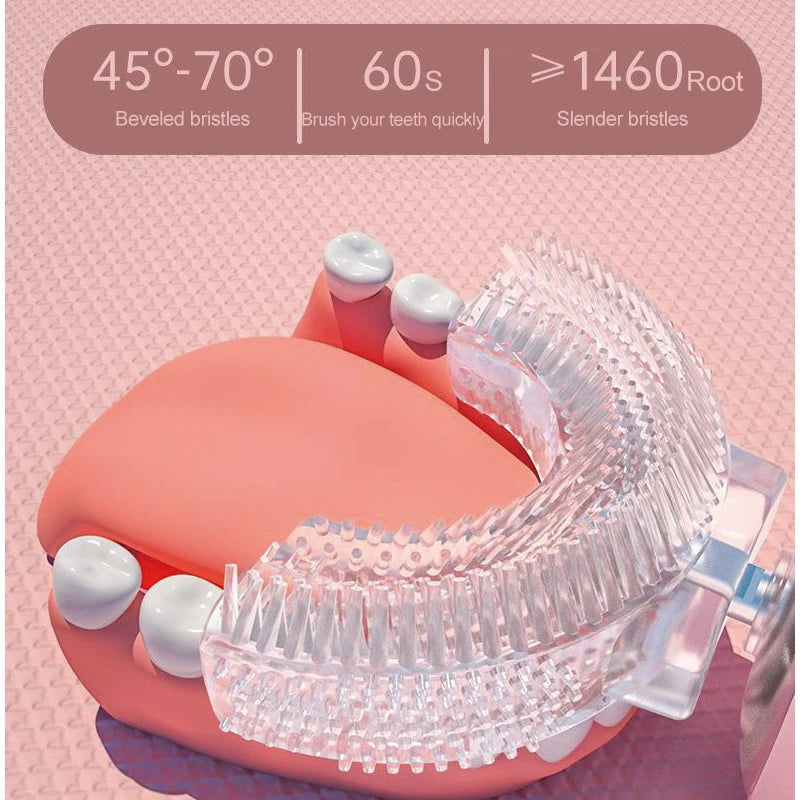 Brosse à Dents Électrique Bébé 360° - Silicone Doux Animaux Mignons