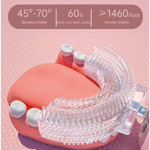 Brosse à Dents Électrique Bébé 360° - Silicone Doux Animaux Mignons