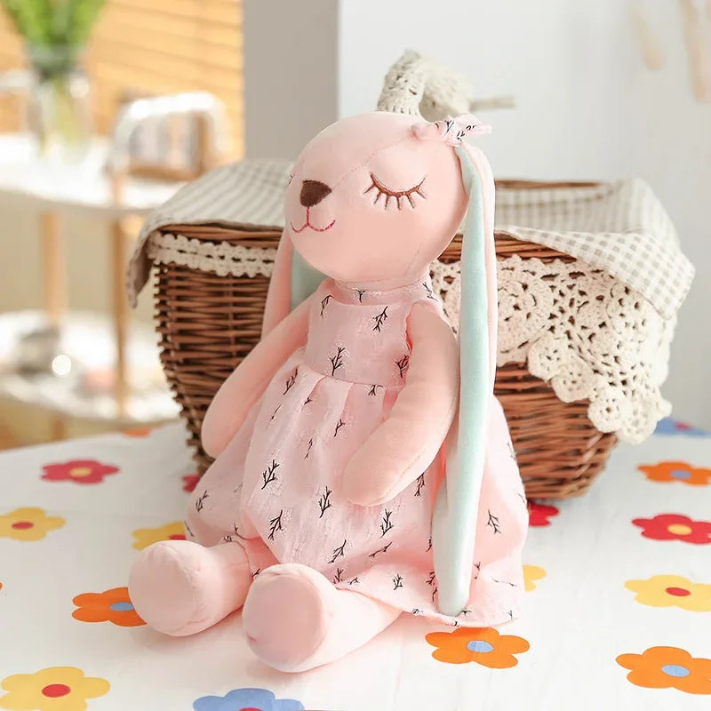 Peluche lapin doudou bébé — Jouet doux sommeil & confort, cadeau naissance