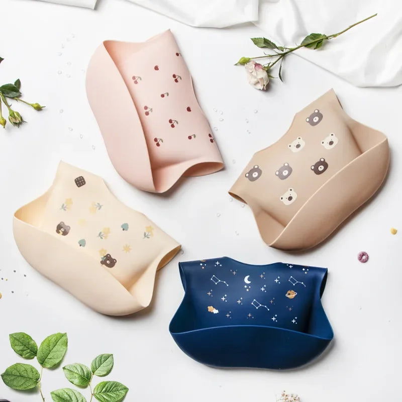 Bavoir Imperméable 3D Bébé - Silicone Sans Lavage Portable