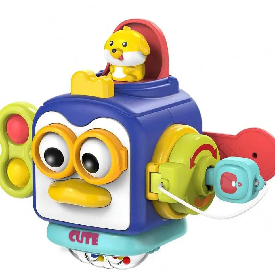 Cube d'Activité Montessori Bébé - Jouet Sensoriel Motricité Fine 6-12 Mois