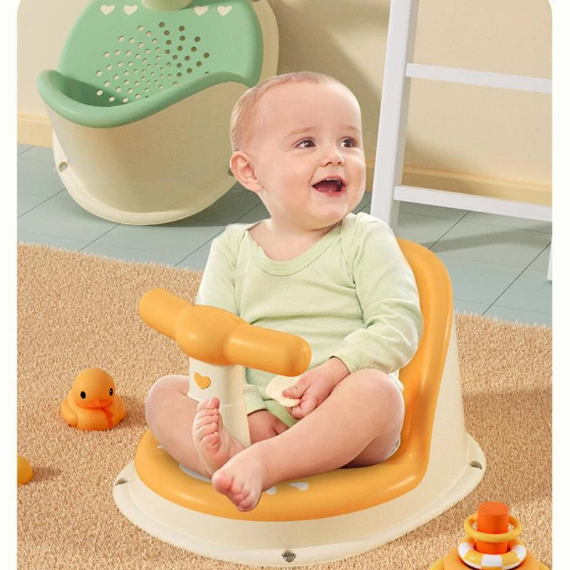 Siège de Bain Bébé Antidérapant - Coussin Confortable pour Tout-Petits