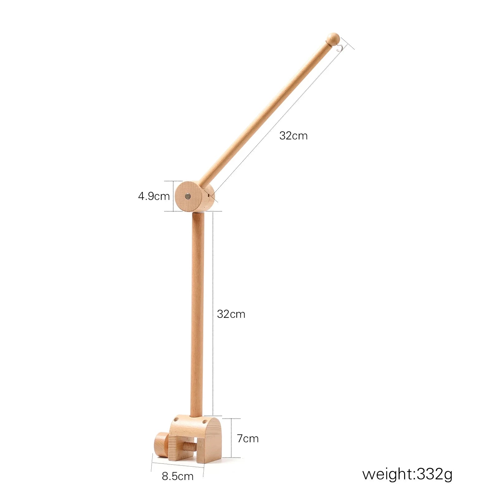 Boîte à Musique Rotative Bébé - Mobile Bois Naturel Berceuse 0-12 Mois