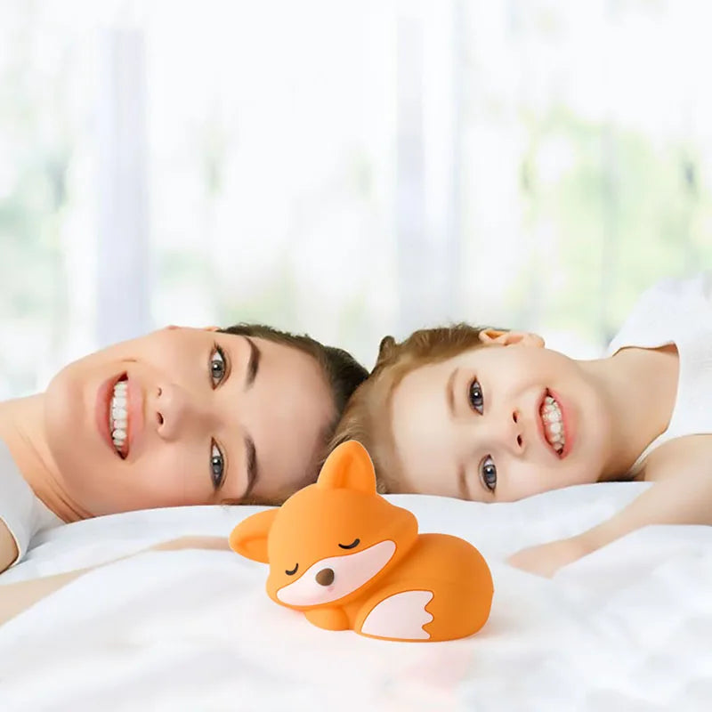 Veilleuse LED Renard Silicone - Lampe Rechargeable USB Chambre Bébé