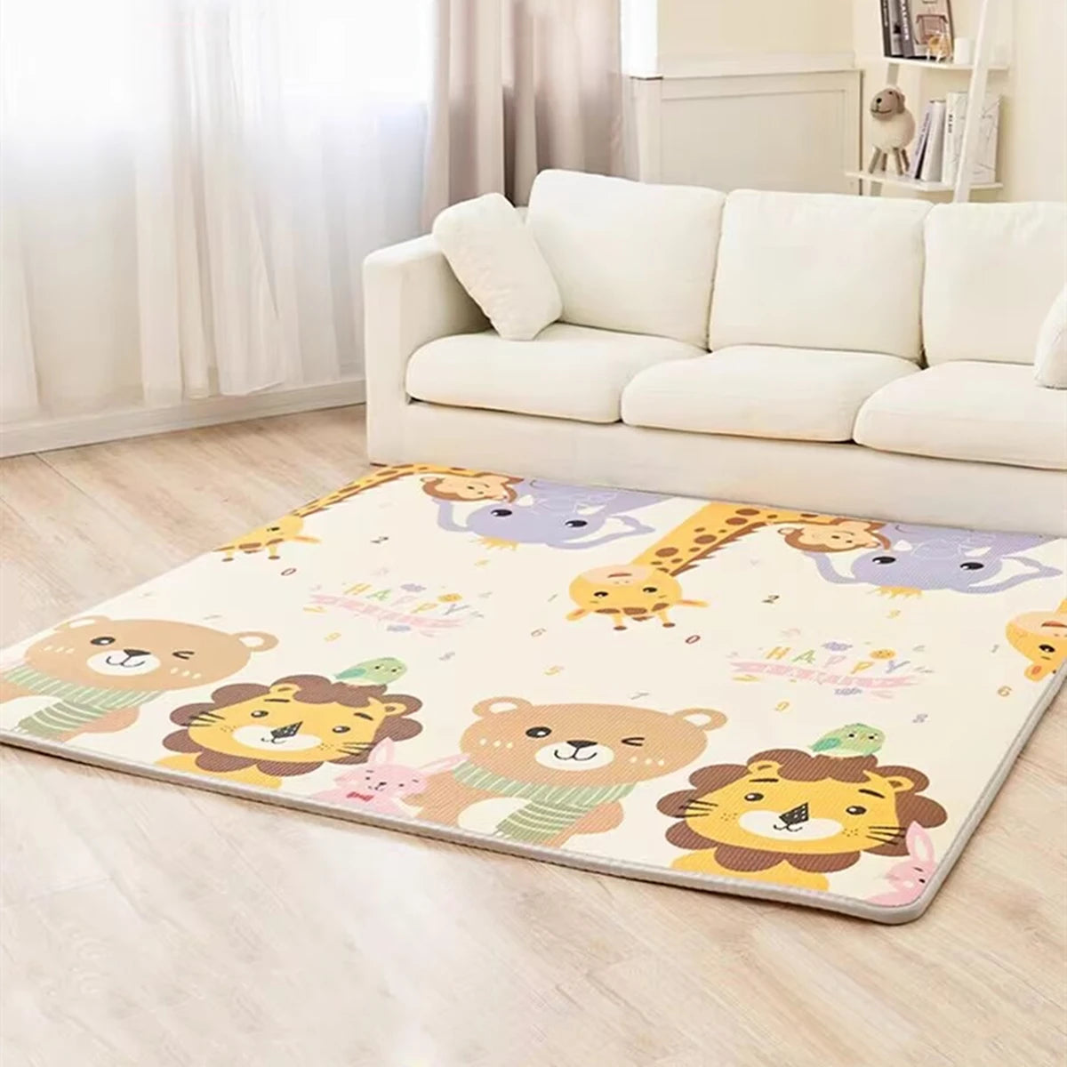 Tapis d'Éveil Épais pour Bébé – Tapis de Jeu Pliable Antidérapant, Plusieurs Tailles