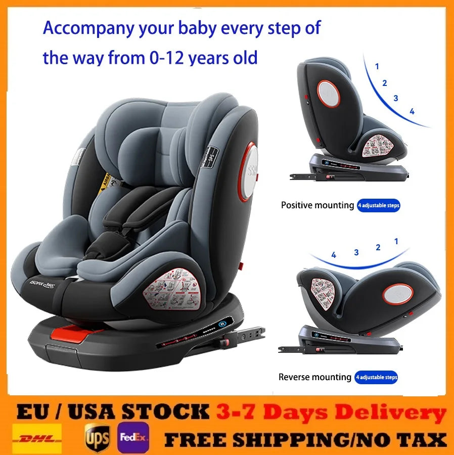 Siège Auto Enfant ISOFIX ECE R129 - Hauteur Réglable 0 à 12 Ans