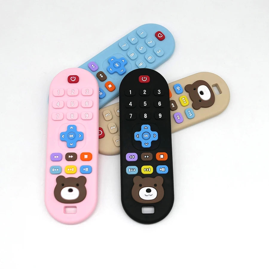 Jouet de Dentition Télécommande Silicone - Anneau Mordant Bébé