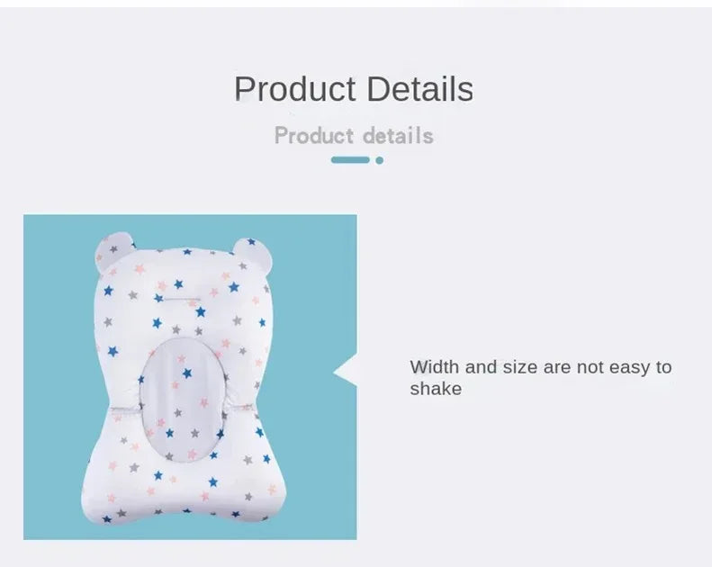 Coussin de Bain Bébé Étoiles - Support Antidérapant Nouveau-né