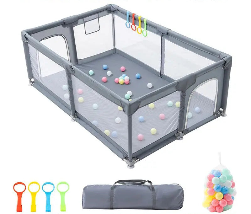 Parc Bébé Pliable avec Balles — Aire de Jeu Sécurisée 0-3 Ans